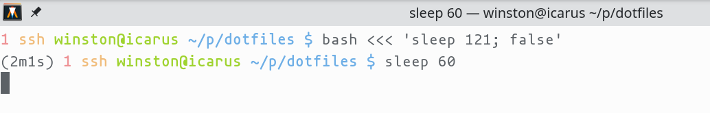 Demonstrating custom bash prompt